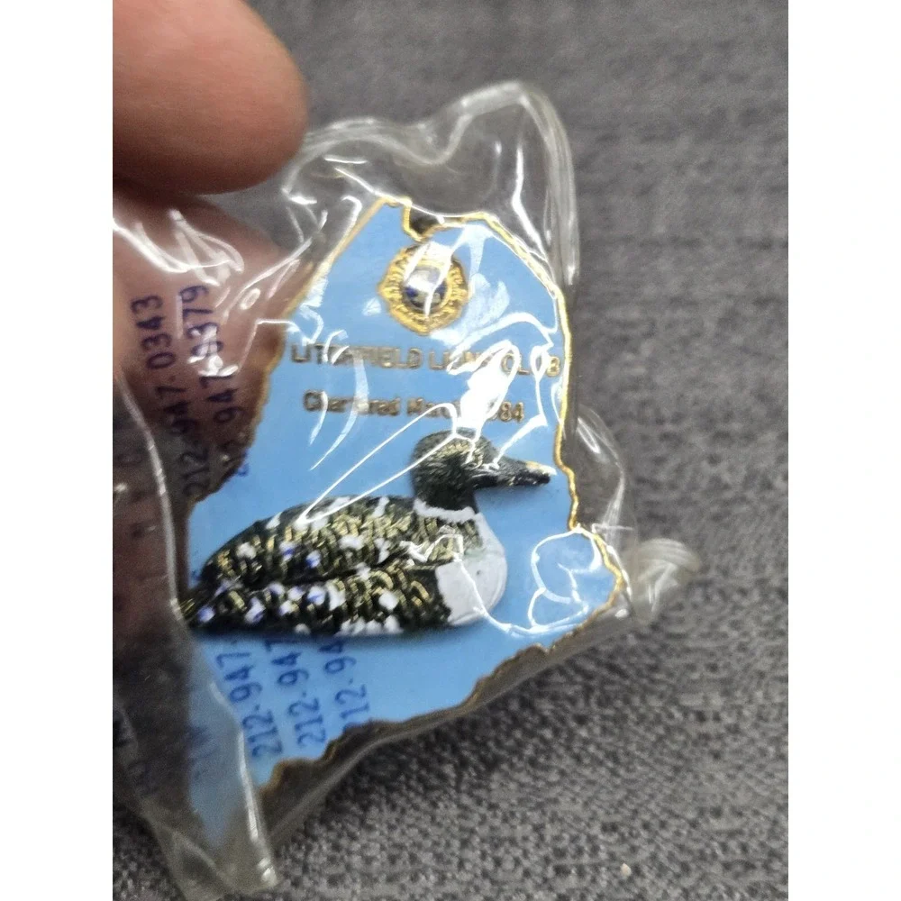 Vintage Livermore‎ Falls Maine Lions Club Chartered March 1984 Loon Pin